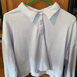 Cropped light blue sweater